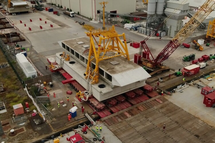 A tunnel head being manufactured at the site for HPC