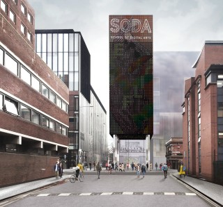 CGI of Manchester Met’s School of Digital Arts, courtesy of FCB Studios 