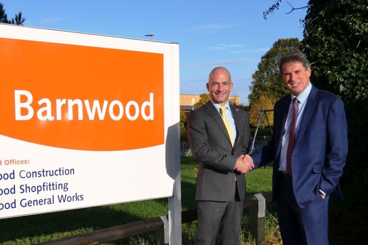 Ben Ramsay (left) with Barnwood group chief executive Simon Carey (right)
