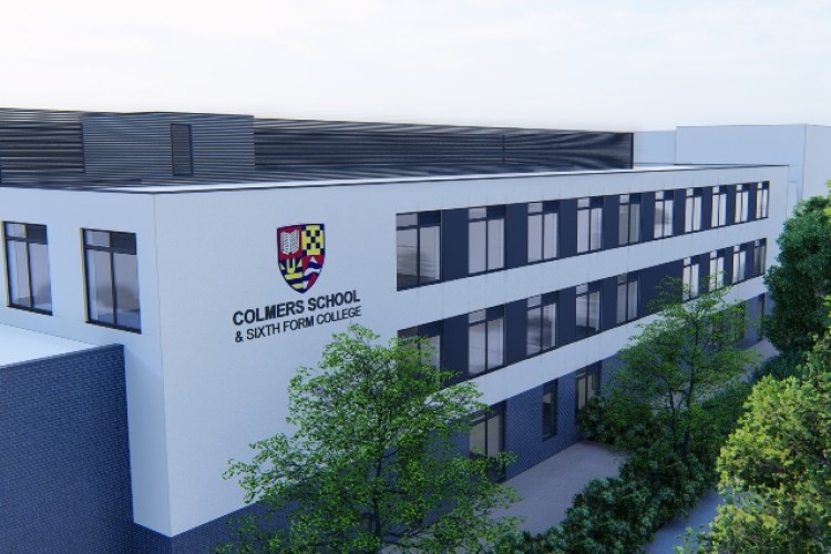 CGI's of Colmers' new teaching block, which Interserve is building