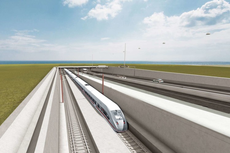 CGI of the Fehmarnbelt  tunnel 