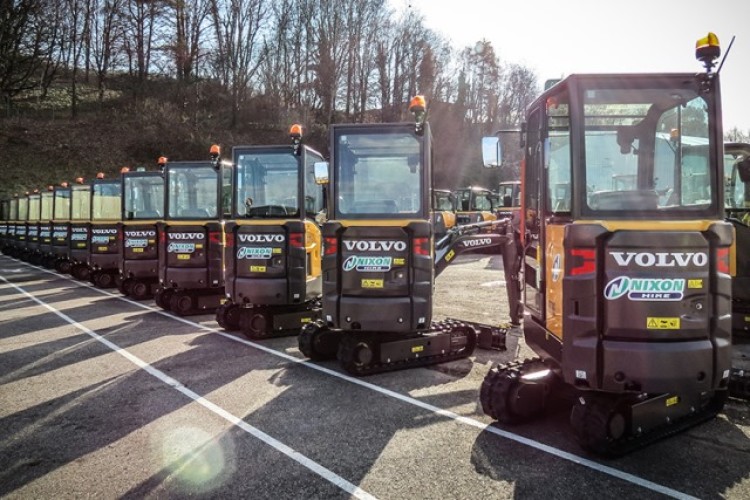 Nixon has bought an initial batch of 16 Volvo EC18E excavators