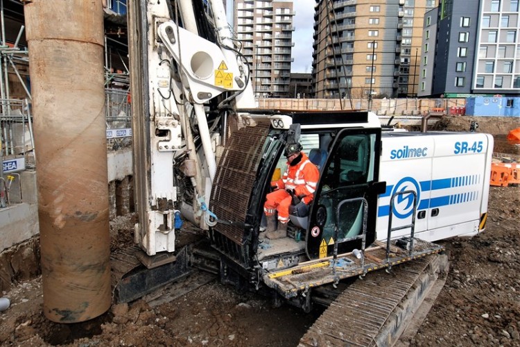 Central Piling's Soilmec SR-45 and SF-75 rigs are working to their maximum capacity