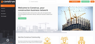 Screenshot of Construo's home page