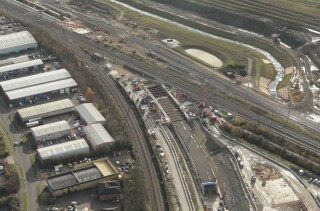 Werrington, north of Peterborough - (Photo credit: Network Rail Air Operations)