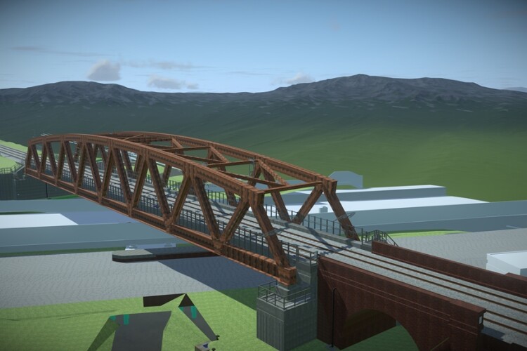 The replacement bridge will be the largest single span railway bridge in the region