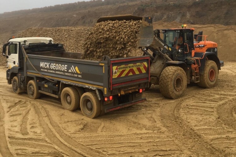 One of Mick George's new DL420-7 wheeled loaders 