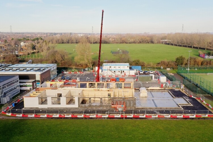 New buildings going up at Haileybury Turnford School in Cheshunt, Waltham Cross