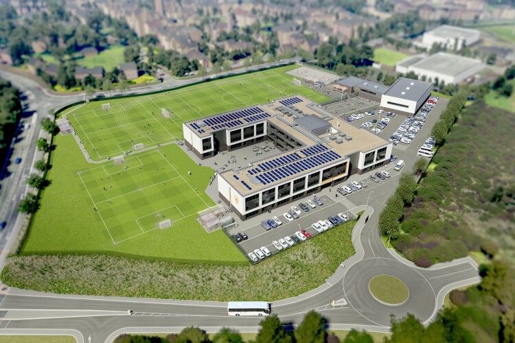 CGI of Stone Lodge School, due for completion in February 2022.