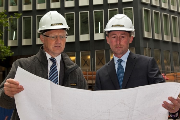 Conder Allslade md Mike Hunter, left, with London manager Richard Mulhall