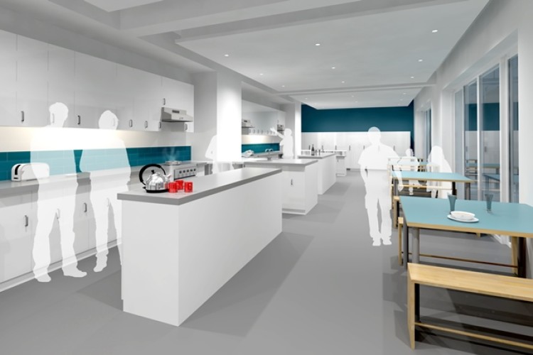 The newbuild section will include communal kitchen areas