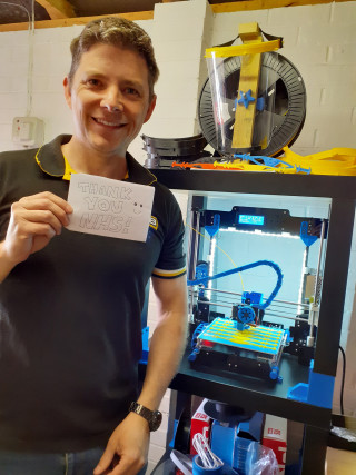 James Morley, who has his own 3D printer, has set up a mini production line in his garage
