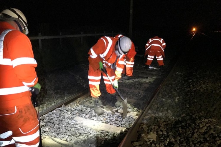 Track renewal at Carnforth