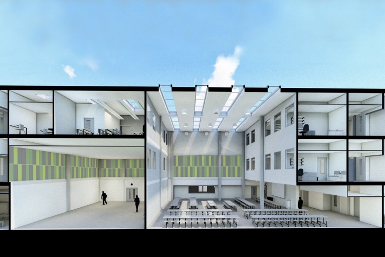 Drawing of the new dining facilities by LSI Architects 