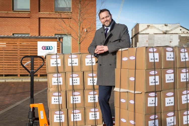 Ian Anfield, MD of Hudson Contract Services, delivers a &pound;10.5m grant claim to CITB