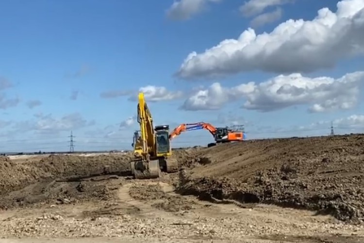 Land & Water, fuelled by HVO, at work on Rainham Marshes