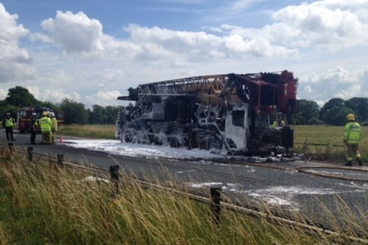 Photo of the Penrith crane courtesy of ITV News Border