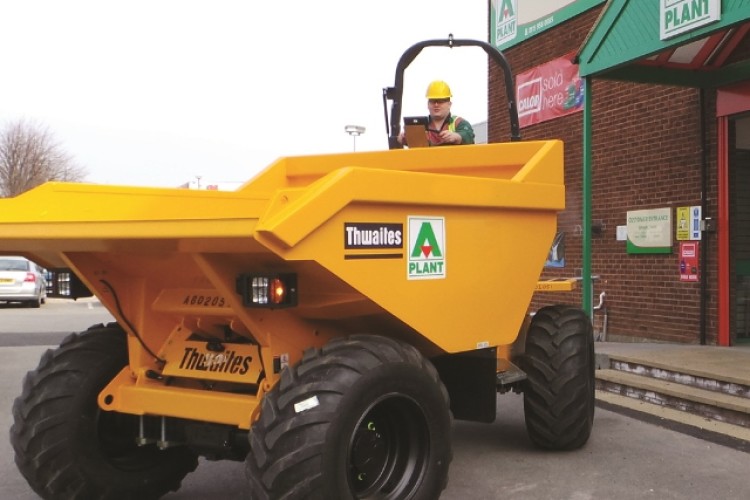 One of the nine-tonne dumpers