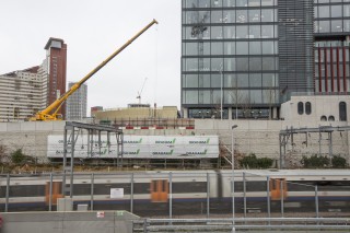 The bridge will span five rail lines and a road