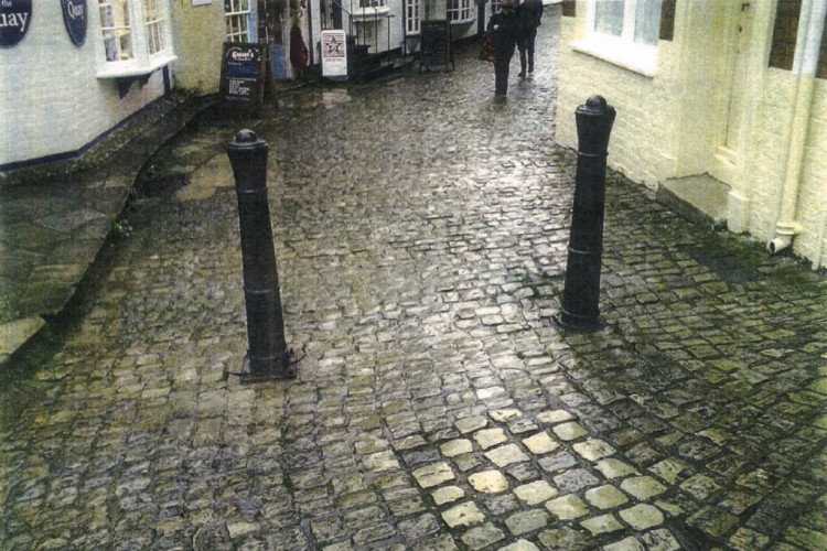 The bollards in Quay Hill, Lymington