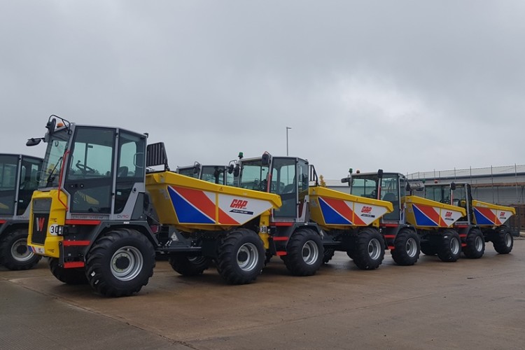 Some of GAP's Wacker Neuson Dual View dumpers