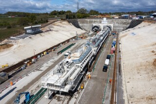 Tunnel boring machine Florence sets off under the Chilterns