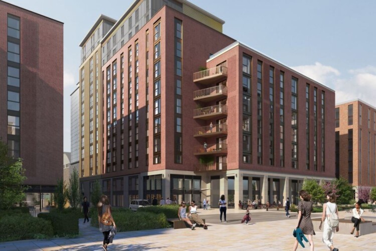 CGI of the next stage of the SOYO neighbourhood in Leeds