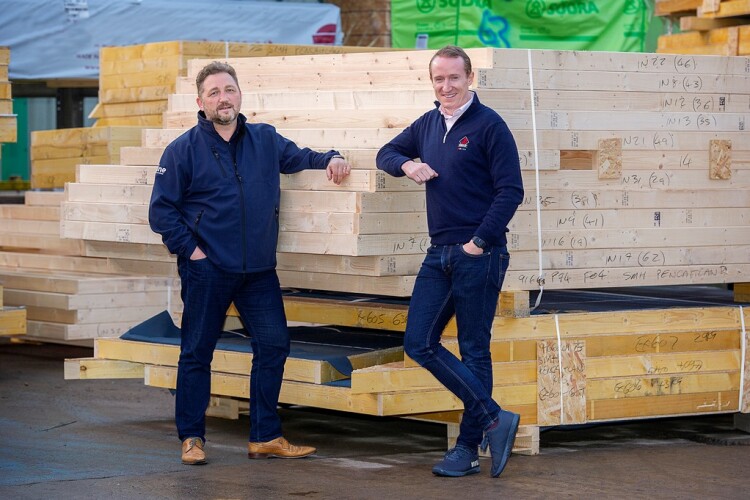Donaldson Group chief executive Andrew Donaldson (left) and Alex Goodfellow, formerly of Stewart Milne and now chief executive of Donaldson Off-site Manufacturing 