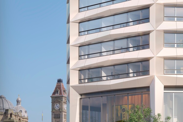 Designed Glenn Howells Architects, Octagon will be 155 metres high and will be Birmingham&rsquo;s tallest building