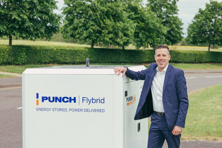 Punch Flybrid chief exec Tobias Knichel and the Punch Power 200 