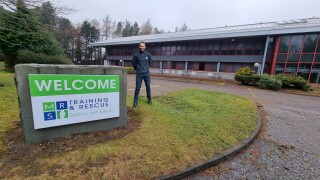 Andy Watson outside the new centre