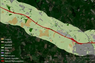 Habitat mapping in the landscape surrounding National Highways’ land