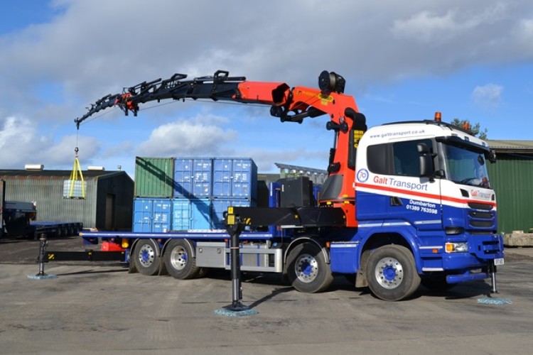 Scania R450 truck with Palfinger PK65002-E crane