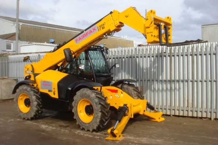 One of Fairfax's Loadall telehandlers