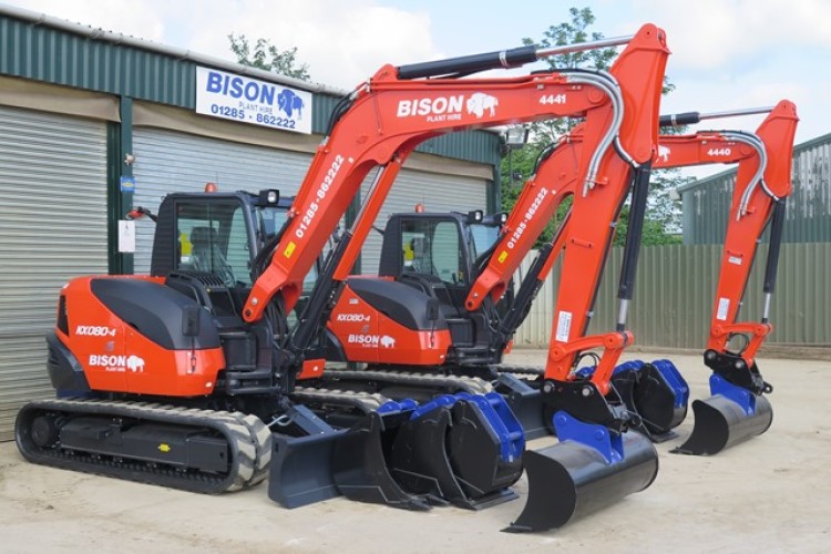 Bison's Kubota fleet extends to the eight-tonne KX080-4, which is the largest excavator made by Kubota