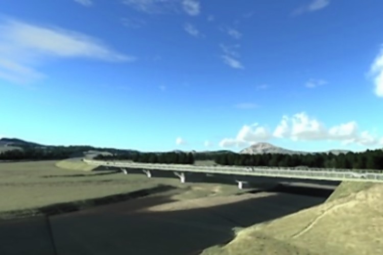 The new bridge has been designed to sit low in the landscape