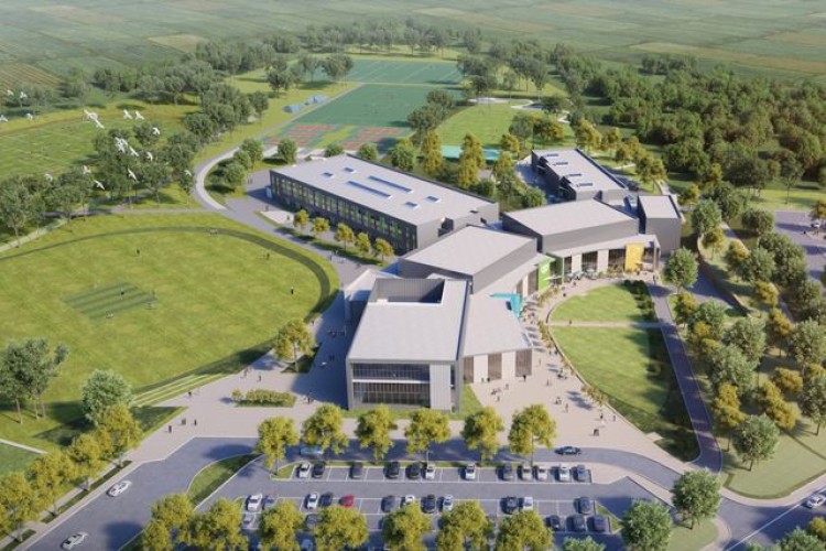Model of the new Ponteland school and sports campus