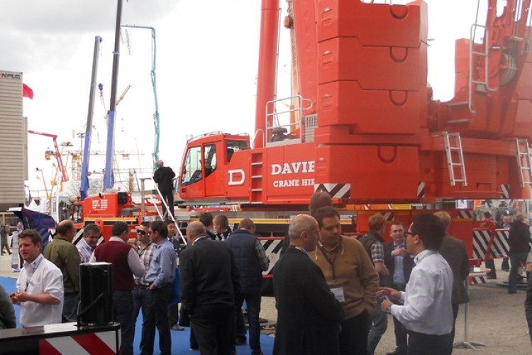 Davies Crane Hire's new crane on show at Bauma