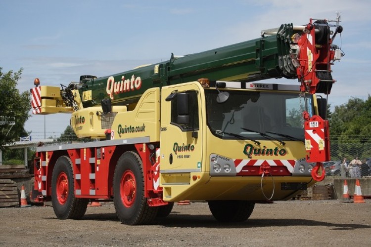 Quinto's six-year-old Terex AC40/2L went for &pound;150,000