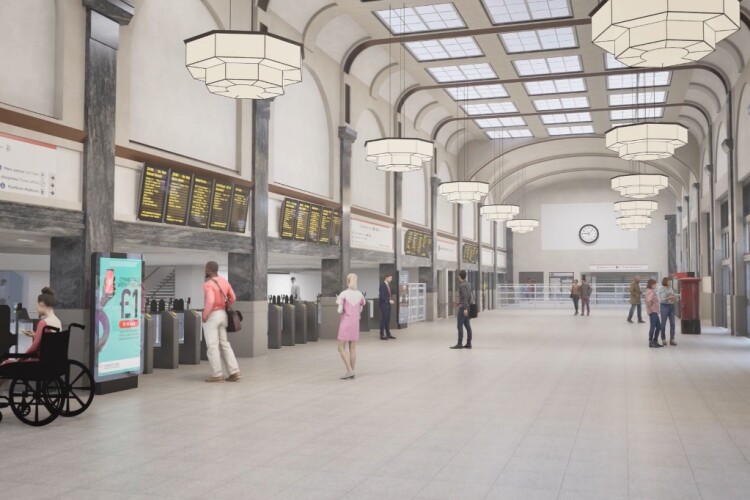 Artist's impression of the remodelled north concourse