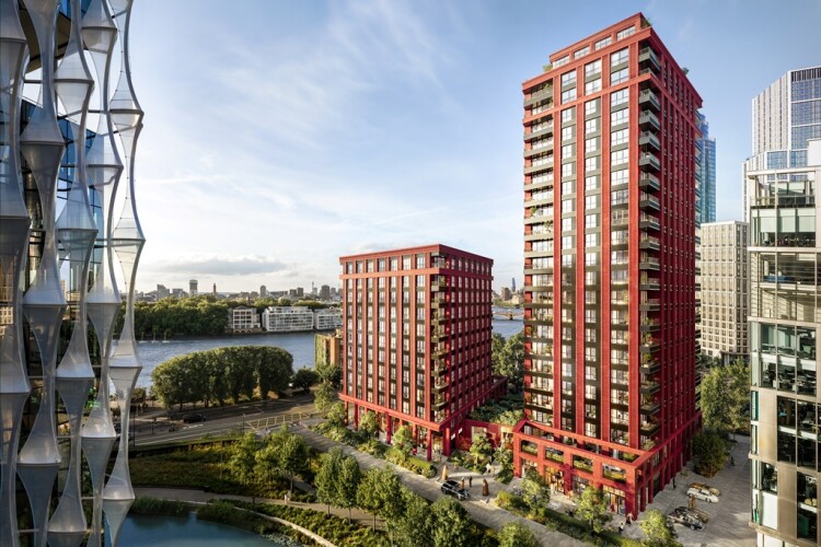 CGI of The Capston development in Nine Elms