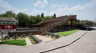 The footbridge planned for Lostwithiel Station