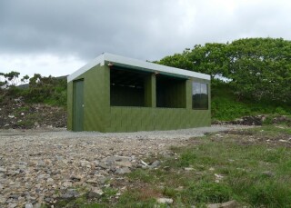 A Quick Block shooting shelter on a Scottish estate