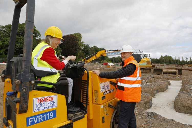 Edinburgh councillor Jane Meagher breaks ground in Granton with CCG managing director David Wylie