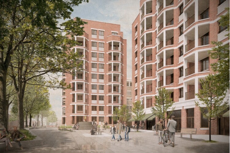 The new homes will be built around Thurlow Square