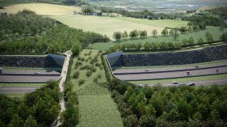 A new 8m-wide, 38m-long ‘green bridge’ will carry the Gloucestershire Way over the A417 and will create a wildlife corridor across the highway A new 8m-wide, 38m-long ‘green bridge’ will carry the Gloucestershire Way over the A417 and will create a wildlife corridor across the highway