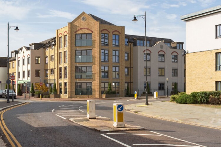 CGI image of Churchill Living&rsquo;s upcoming development in Hertford, which will have a rooftop solar installation 