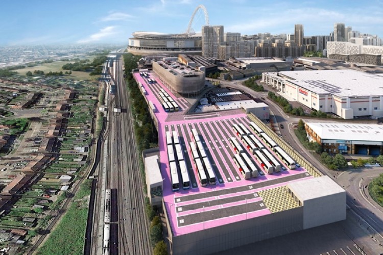 CGI of the Wembley parking complex