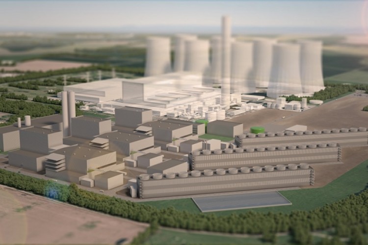 Image shows the new CCGT plant in the foreground, with the coal-fired plant (behind) to be demolished
