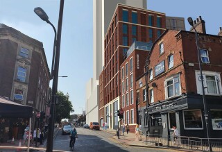 CGI of the student block, designed by Brewster Bye Architects